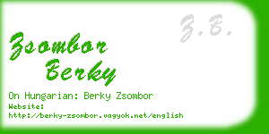 zsombor berky business card